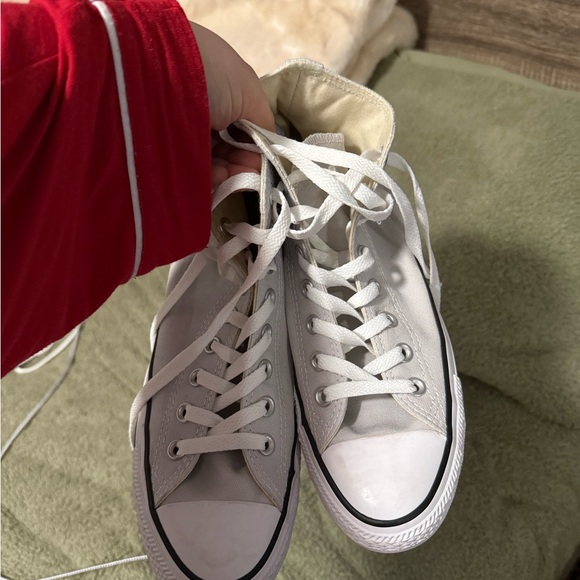 Converse Women's Gray High-Top Sneakers - Picture 6 of 6